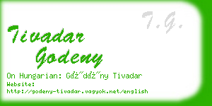 tivadar godeny business card